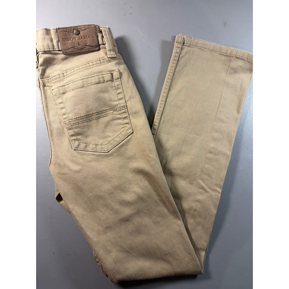 Cody James Jeans Mens 29W x 34L Tan Khaki Slim Fit Stretch Cotton Denim Pants